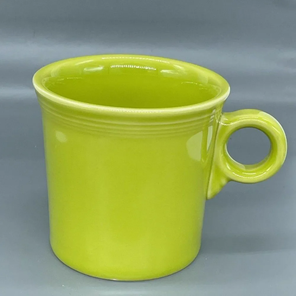Fiesta HLC Fiestaware Cup Mug Tom & Jerry O Ring Handle Lemongrass Lime Green - Picture 7 of 11